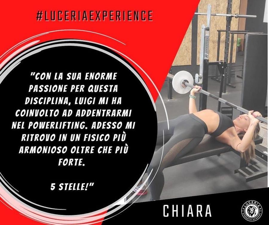 Testimonianza di Chiara: dopo essersi avvicinata al powerlifting si ritrova con un fisico più armonioso oltre che più forte.